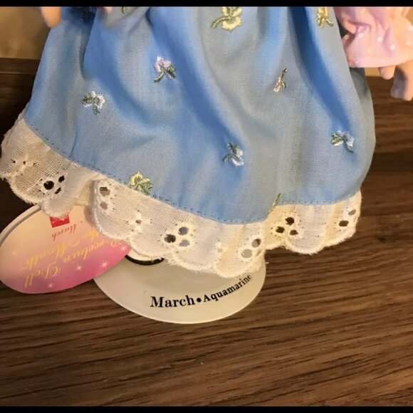 Russ Porcelain Doll Of The Month March Birthstone - Picture 2 of 5
